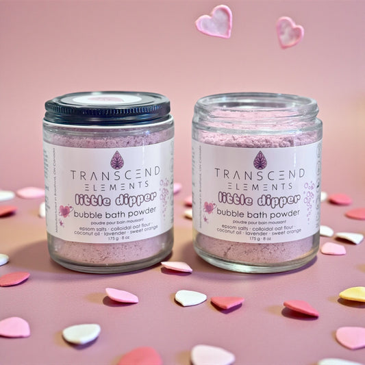 Little Dipper bubble bath powder for children all natural pink