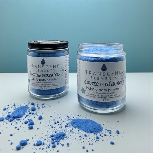 Dream Catcher bubble bath powder for children all natural blue