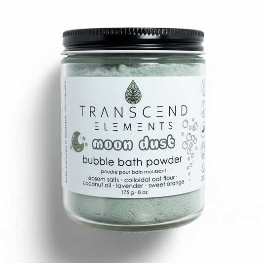 Moon Dust bubble bath powder for children all natural green